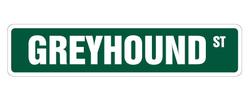 Greyhound Street Sign