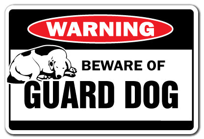 Beware Of Guard Dog Vinyl Decal Sticker