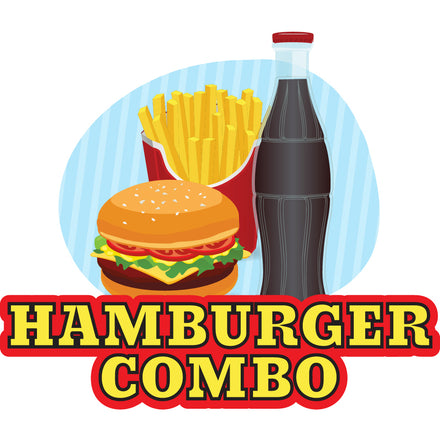 Hamburger Combo Die Cut Decal