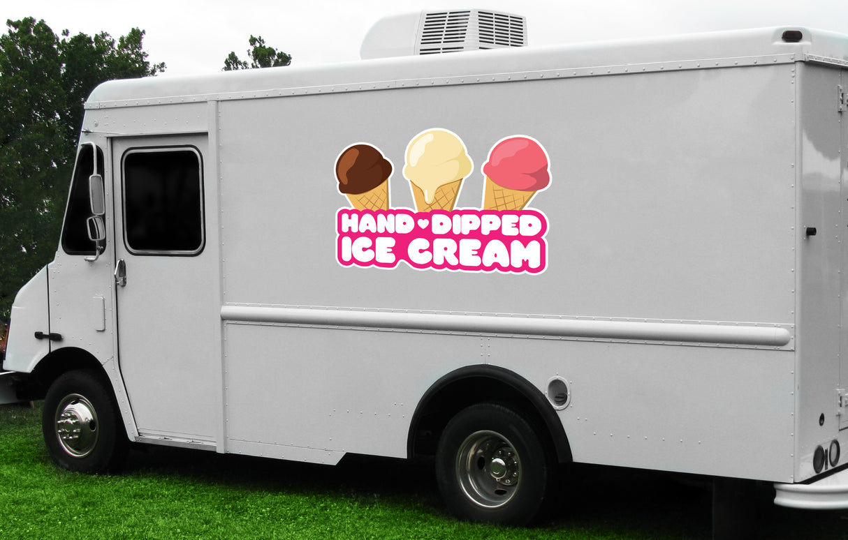 Hand Dipped Ice Cream Die Cut Decal