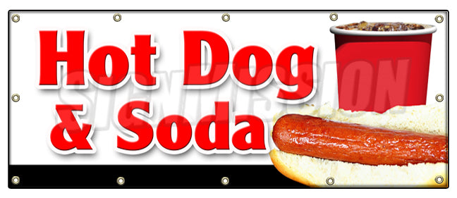 Hot Dogs & Soda Combo Banner