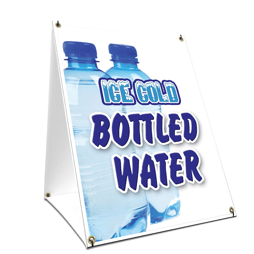 Ice Cold Bottled Water SideWalk Sign Advertising – SignMission