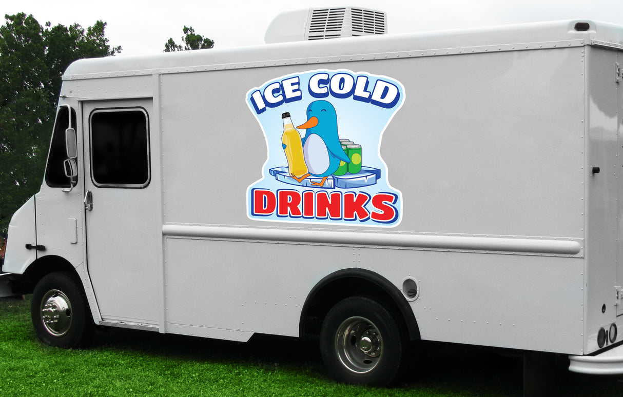 Ice Cold Drinks 2 Die Cut Decal