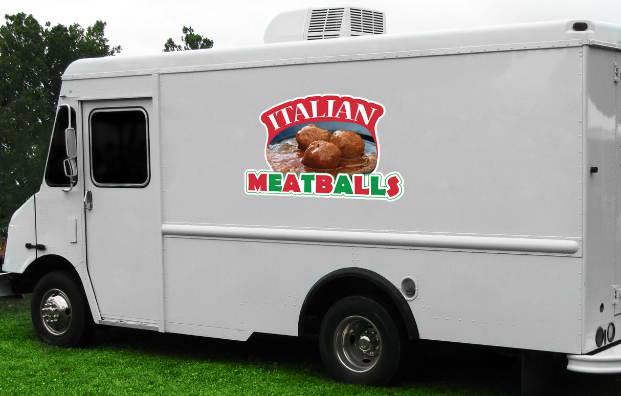 Italian Meatballs Die Cut Decal