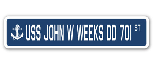 USS John W Weeks Dd 701 Street Vinyl Decal Sticker