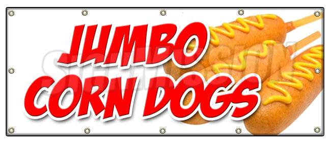Jumbo Corn Dogs Banner