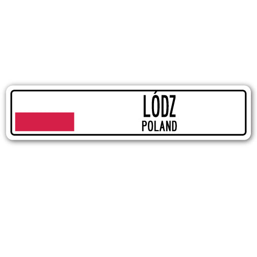 LEDZ, POLAND Street Sign