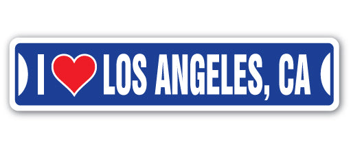I LOVE LOS ANGELES, CALIFORNIA Street Sign