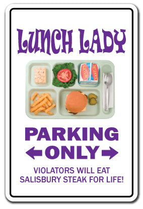 LUNCH LADY Novelty Sign