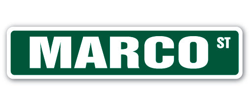 Marco Street Vinyl Decal Sticker