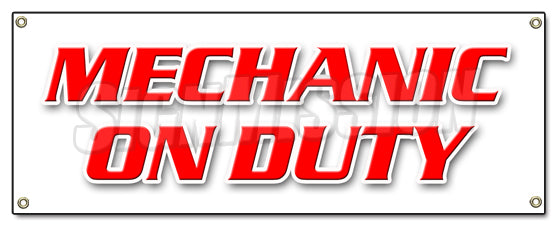 Mechanic On Duty Banner