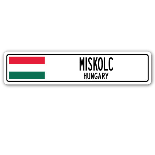 MISKOLC, HUNGARY Street Sign