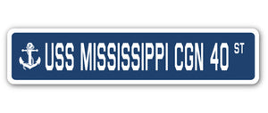 USS Mississippi Cgn 40 Street Vinyl Decal Sticker