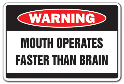 Mouth Operates Faster Vinyl Decal Sticker