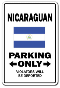 NICARAGUAN Parking Sign