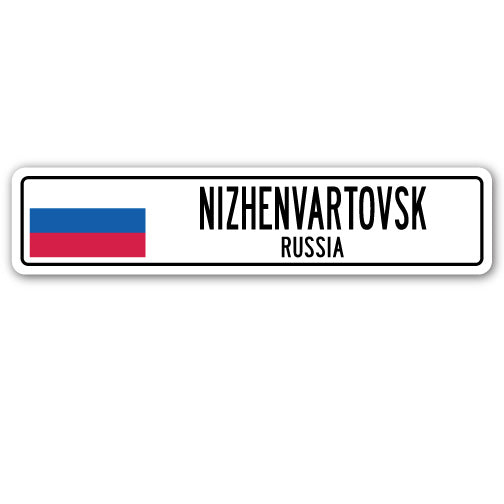 NIZHENVARTOVSK, RUSSIA Street Sign