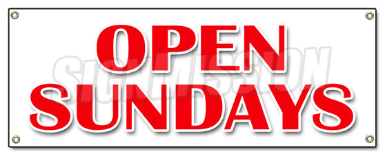 Open Sundays Banner