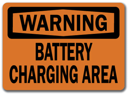 Warning Sign - Battery Charging Area