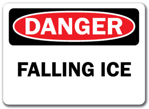 Danger Sign - Falling Ice