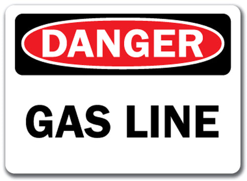 Danger Sign - Gas Line