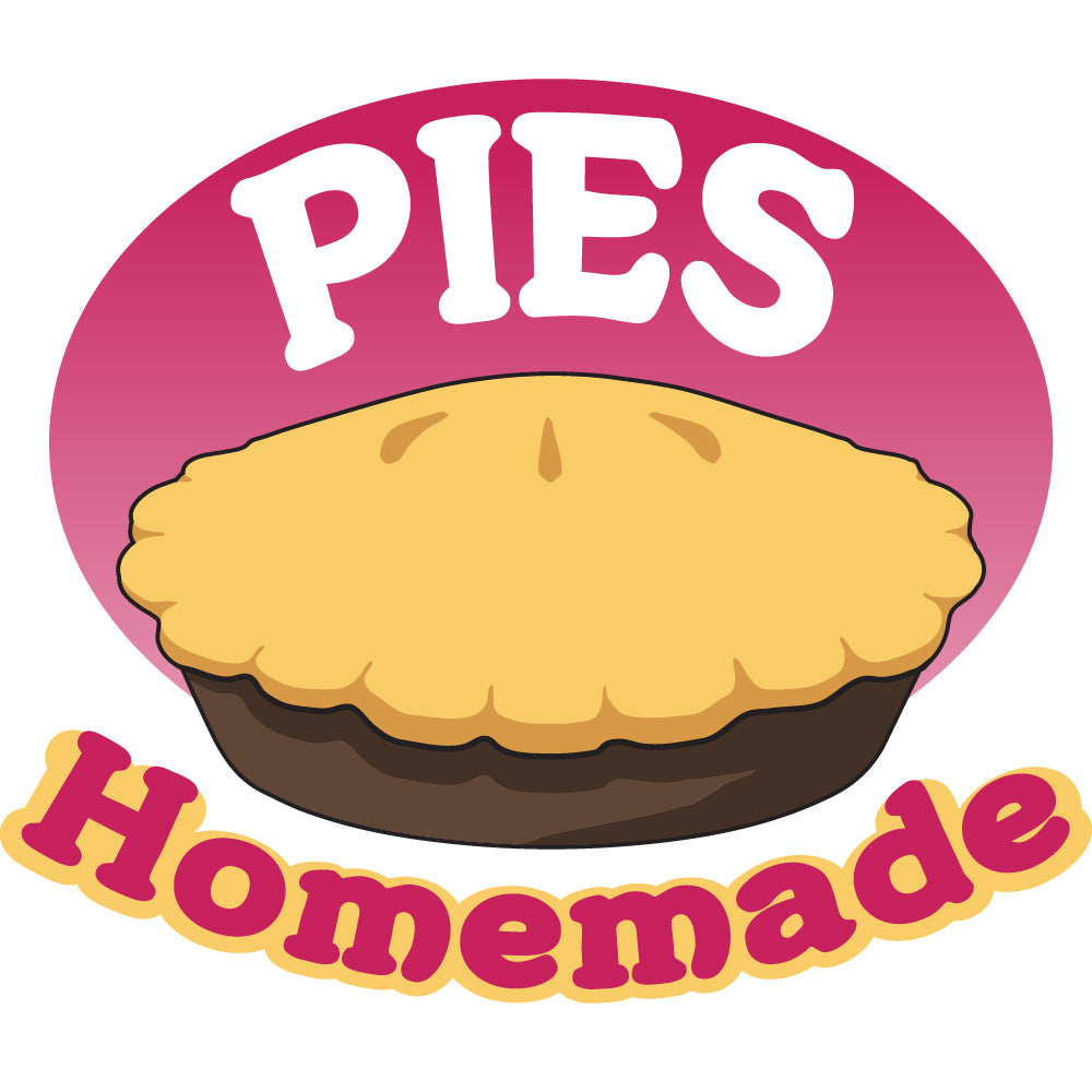 Pies Homemade Die Cut Decal