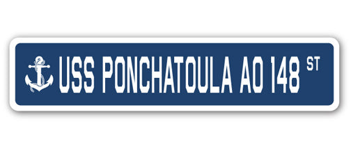 USS PONCHATOULA AO 148 Street Sign