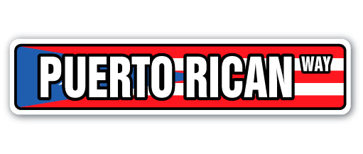 PUERTO RICAN FLAG Street Sign