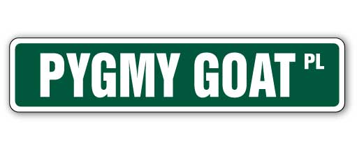 PYGMY GOAT Street Sign
