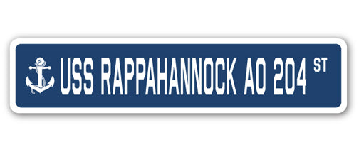 USS RAPPAHANNOCK AO 204 Street Sign
