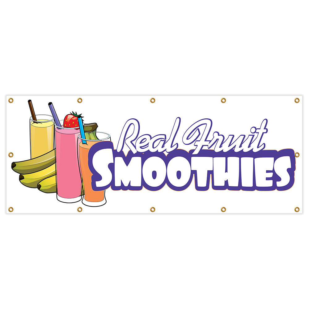 Real Fruit Smoothies Banner