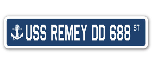 USS REMEY DD 688 Street Sign
