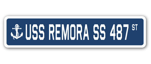 USS REMORA SS 487 Street Sign