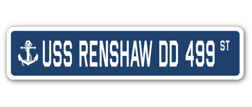 USS Renshaw Dd 499 Street Vinyl Decal Sticker
