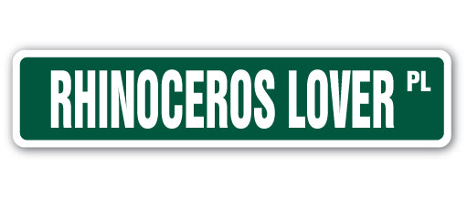 Rhinoceros Lover Street Vinyl Decal Sticker