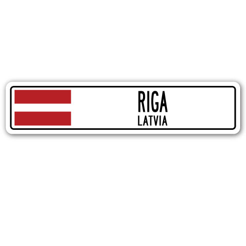 RIGA, LATVIA Street Sign