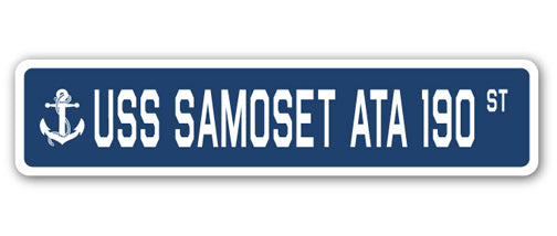 USS SAMOSET ATA 190 Street Sign