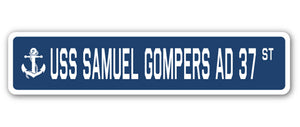 USS Samuel Gompers Ad 37 Street Vinyl Decal Sticker