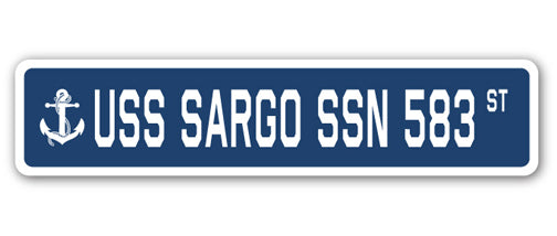 USS SARGO SSN 583 Street Sign