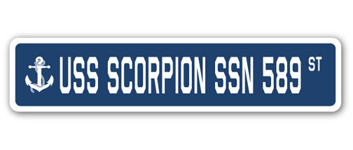 USS SCORPION SSN 589 Street Sign