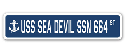 USS SEA DEVIL SSN 664 Street Sign