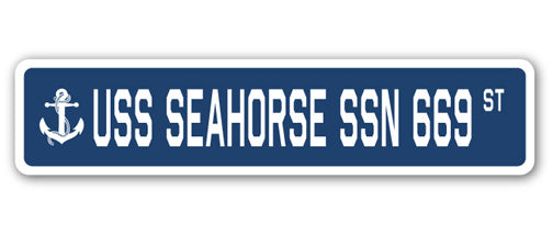USS SEAHORSE SSN 669 Street Sign