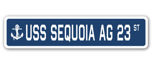 USS SEQUOIA AG 23 Street Sign