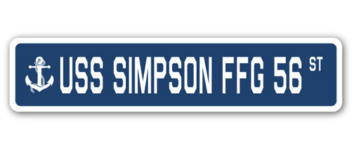 USS SIMPSON FFG 56 Street Sign