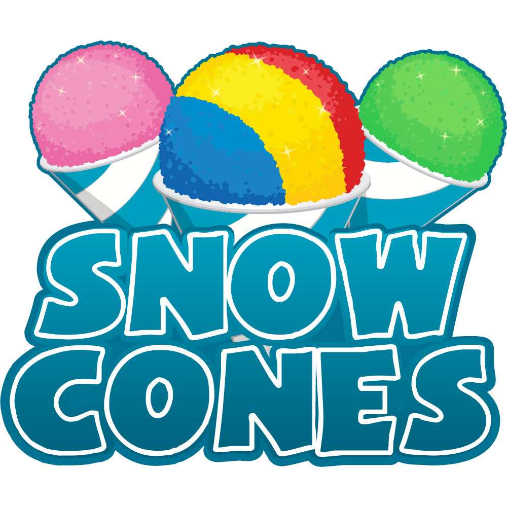 Snow Cones Die Cut Decal