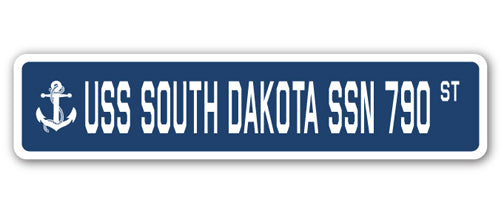 USS SOUTH DAKOTA SSN 790 Street Sign