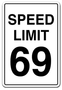 SPEED LIMIT 69 Sign
