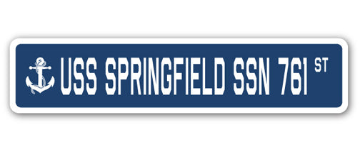 USS SPRINGFIELD SSN 761 Street Sign