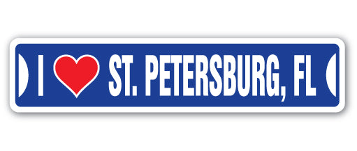 I LOVE ST. PETERSBURG, FLORIDA Street Sign