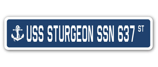 USS STURGEON SSN 637 Street Sign