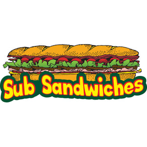 Sub Sandwiches Die Cut Decal